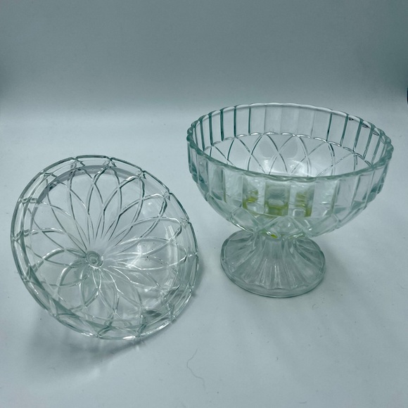 Cut glass candy dish with lid, trinket dish with lid. Vintage - Picture 2 of 3